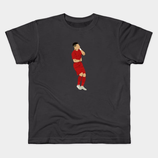 Roberto Firmino celebration Vs PSG Kids T-Shirt by StonedDesigner